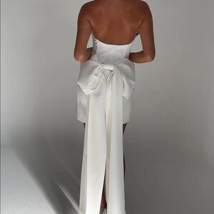 Strapless Bow Mini Dress